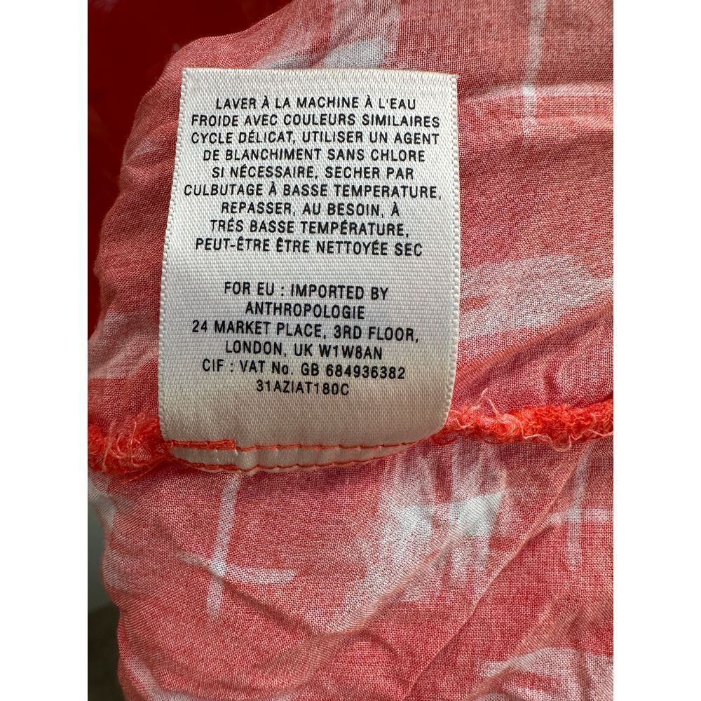 Anthropologie Holding Horses Orange Tunic‎ Top XS Short Sleeve (Flaw) - Picture 9 of 12